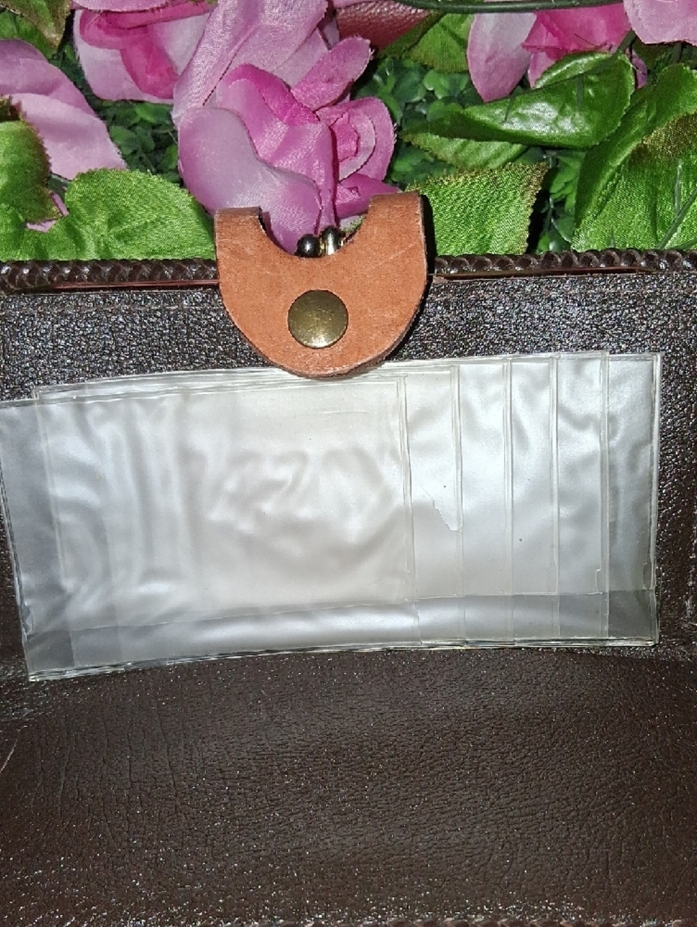 Handcrafted Brown Floral Tooled Leather Wallet - Brown - Picture 7 of 8